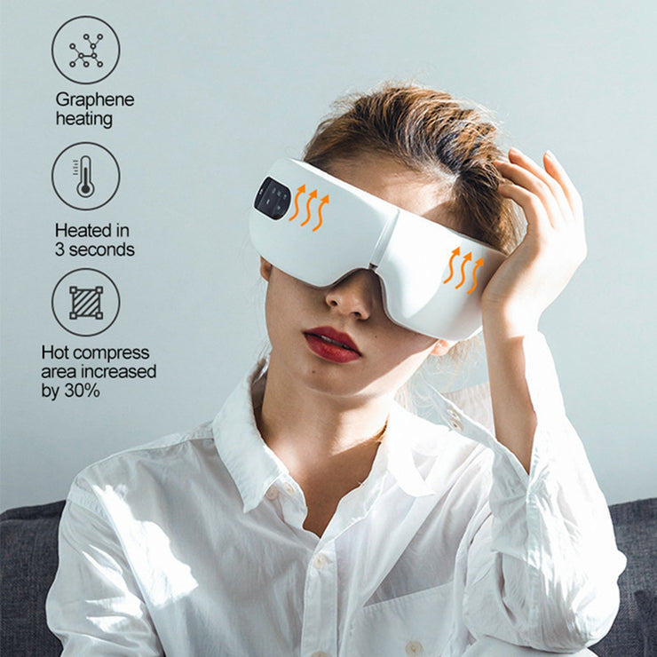 Eye Massager Rechargeable Steam Hot Compress Eye Mask for Travel and Sleeping